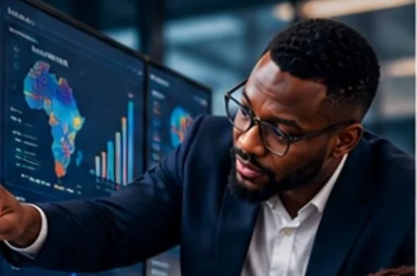 Consultant présentant des tableaux de bord à une équipe