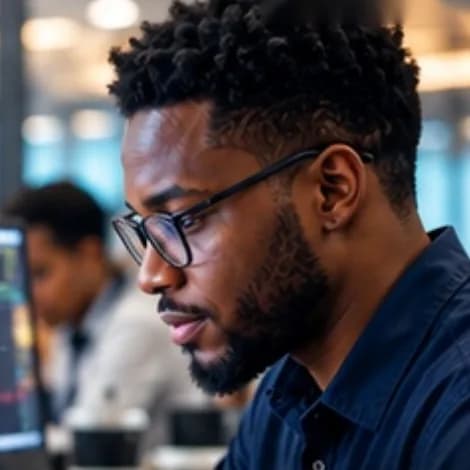 Développeur à lunettes concentré devant des écrans de code